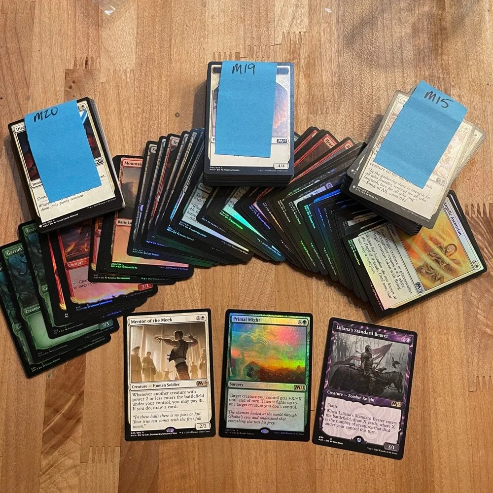Magic The Gathering MTG 217 Card Mixed Lot M21 M20 M19 M15 51 Foils 23 Tokens